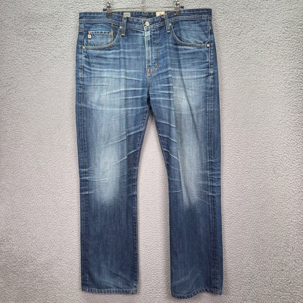 AG Adriano Goldschmied Jeans Mens 36x32 Blue Protege Straight Leg Preppy Y2k